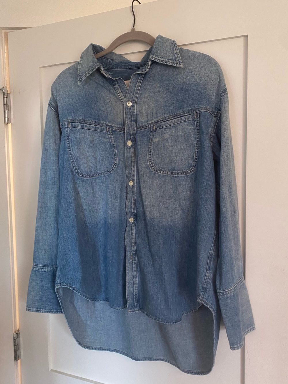 citizens of humanity solene denim top NWOT